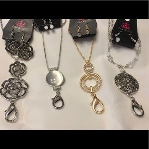 Set of 4 Lanyards with removable lobster claws.